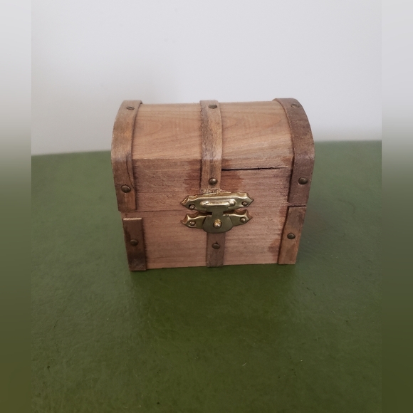 Accents | Small Wooden Treasure Chest Box Or Gift Box | Poshmark